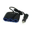 thumbnail image 1 of Divisor de enchufe de encendedor de coche de 3 vías Cargador de 3 USB Adaptador de corriente de carga automotriz Suministros para vehículos kenally VI1541-00B, 1 of 2