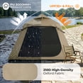 thumbnail image 5 of Zimtown 2-4 People Inflatable Tent with Hand Pump for Camping, Easy Setup Air Glamping Tents with Extra Canopy, Camping Tent for Family, Khaki, 5 of 13