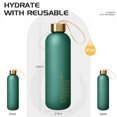 thumbnail image 5 of Opard 27oz Water Bottles with Times to Drink Reusable Motivational Water Bottle with Time Marker and Strap BPA Free Frosted Plastic for Gym, Sports,Travel,Green, 5 of 6
