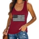 thumbnail image 2 of Camiseta Sin Mangas Para Mujer Tops Sin Mangas Blusa Casual Día de La Independencia Estampado de Moda Odeerbi  ODB162212, 2 of 6