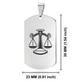 thumbnail image 2 of Stainless Steel Libra Zodiac (Scales) Dog Tag Pendant Necklace, 2 of 3