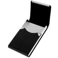 thumbnail image 4 of MasteelfCA Business Card Holder Metal Business Card Pocket Leather Card Case Business Card Case, 4 of 8