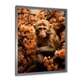 thumbnail image 2 of Designart "Autumn Monkey Palette in Brown" Animals Framed Wall Art - Traditional Brown Monkey Bedroom Framed Canvas Wall Art, 2 of 6