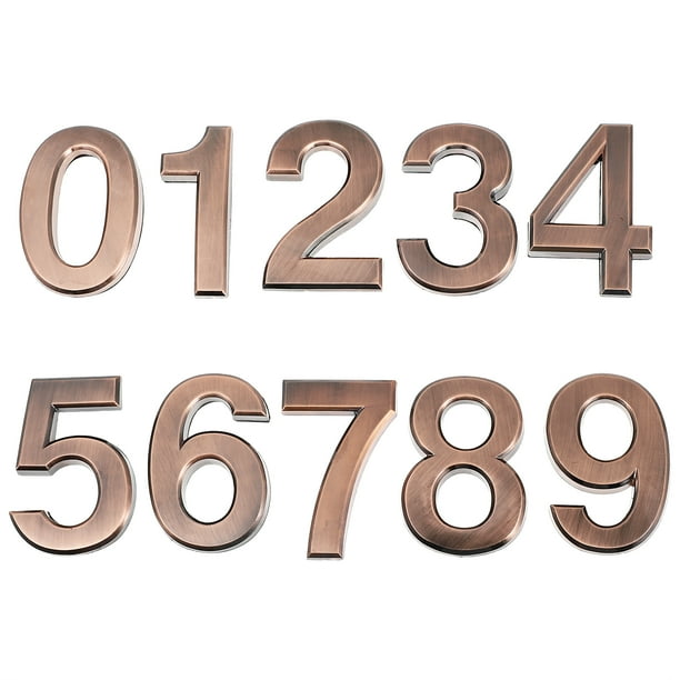 10pcs 0 a 9 Casa Número de puerta Decal Street Dirección Números Etiqueta engomada para el buzón