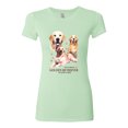thumbnail image 2 of If It's Not a Golden Retriever It's Just a Dog Gift | Womens Dog Lover Slim Fit Junior Tee, Mint, Medium, 2 of 3