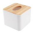 thumbnail image 1 of Square Tissue Box Tissue Box with Wooden Lid Household Removable Mini Wooden Tissue Box, 1 of 5
