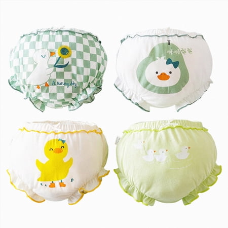 dmqupv Toddler Girl Potty Training Underwear Underwear for Girls Soft Cotton Potty Training Pants for Toddlers 4 Pack Toilet Training Pants for Girls Green 5-7 Years