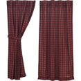 thumbnail image 4 of VHC Brands Rustic & Lodge Window Cumberland Short Curtain Panel Pair, 63x36, Chili Pepper Red, 4 of 10