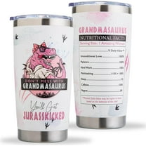 Nana Gifts Ideas for Grandma Coffee Tumbler, Valentines Day Mimi Gifts for Grandma Cup, Nana Christmas Mothers Day Gifts from Grandkids, Worlds Best Nana Ever Gift Travel Mug, Grandmasaurus Grammy