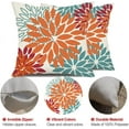 thumbnail image 6 of Orange Teal Red Flower Pillow Covers 16x16 Inch Set of 2 Fall Throw Pillows Outdoor Waterproof Decor for Living Room Sofa Patio Funiture Garden Floral Linen Cushion Case 2Y, 6 of 6