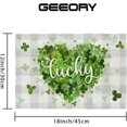 thumbnail image 6 of St. Patrick''s Day Placemats 12x18 Inch Set of 4 Plaid Shamrocks Heart Table mats Farmhouse Rustic Holiday Kitchen Dining Table Decoration for Indoor Outdoor Dinner Party Décor GP119-18, 6 of 6