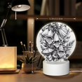 thumbnail image 6 of Daiia Monochrome Botanical Illustration Pattern Acrylic Night Light, LED Touch Light, Bedroom Night Light, Soft Glowing Lamp Perfect Gift for Mother's Day, Birthday, or Christmas, 6 of 9