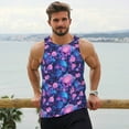 thumbnail image 6 of Daiia Blue Skull Rose Printed Men's Quick Dry Fit Muscle Tank Top Slim-Fit Tank Workout Tank Top Lightweight Sports Tank Top-4X-Large, 6 of 7