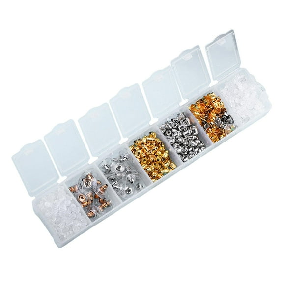 500Pieces Earring Backs Back Earrings Replacements 5mm Earring Backings Holders Earring Stoppers for Crafting Weddings DIY