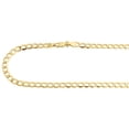 thumbnail image 4 of 10K Yellow Gold 5.40mm Plain Hollow Cuban Curb Chain Link Necklace 22 Inches, 4 of 6