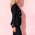 thumbnail image 3 of Office 2 Piece Sets Woman Fall Winter Fashion V-neck Long Sleeve Blazer Coat Elegant Trousers Set Slim Temperament Suit Outfit, 3 of 4