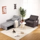 thumbnail image 5 of Sofá cama 3 en 1 plegable para salón – Respaldo ajustable, tapizado en lino, diseño compacto con bolsillo lateral – Perfecto para habitaciones de invitados y ahorro de espacio – Color gris oscuro, 5 of 7