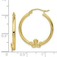 thumbnail image 2 of 10k ANGEL HOOP EARRINGS in 10k Yellow Gold, 2 of 2