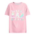thumbnail image 4 of Outfmvch T-Shirts de Pâques pour Femmes, Chandails en Molleton à Col Rond pour Femmes, T-Shirts à Manches Courtes pour Femmes, Hauts de Sortie pour Femmes, T-Shirts Graphiques Mignons pour Femmes Rose L, 4 of 4