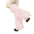 thumbnail image 4 of GZWYHT Crew Socks,Fuzzy Socks Autumn And Winter Plush Socks Long Boots Warm Stage Performance High Leg Guards Female Knee High Stockings,Dress Socks,Slouch Socks Pink 1S, 4 of 7