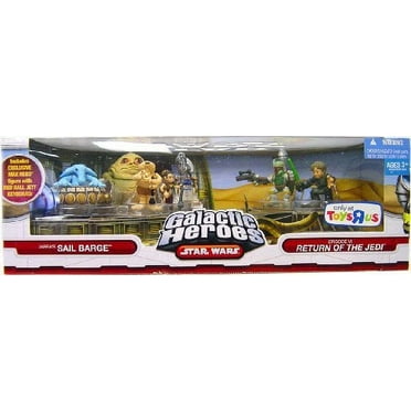 Star Wars Galactic Heroes Exclusive Deluxe Cinema Scene Mini Figure Multi Pack Jabbas Sail Barge