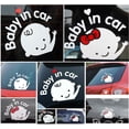 thumbnail image 4 of 2Packs - Baby in Car Sticker Decal Baby on Board Sign for Car Safety Sign Cute Baby in Car Waving Sticker (Boy+Girl), 4 of 8