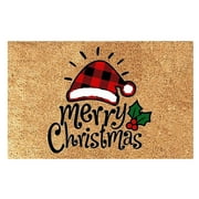 DPTALR Christmas Door Mat Cartoon Gnome Floor Mat Hallway Kitchen Foot Mat Soft Carpet