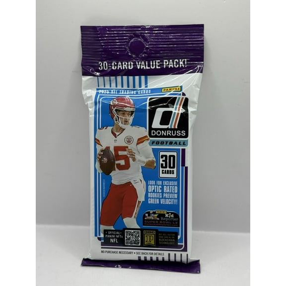 2025 Panini Donruss Football 30-Card Value Pack - Sealed - Find Green Velocity