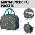 thumbnail image 6 of Womens DarkGreen Cartoon Dinosaurs Pattern Lunch Box for Work,Insulated Lunch Bag for Women,Loncheras Para Mujer,Leakproof Adult Lunch Bag for Work,Beach,Travel,Picnic,Camping, 6 of 7