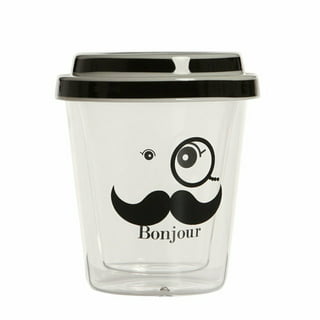 Bodum Bistro 2 Pcs Café Latte Cup, Double Wall, 0.45 L, 15 oz Transparent