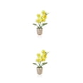 thumbnail image 1 of Kearding Simulación de flores artificiales, colorido, decorativo, para el hogar, Hotel, dormitorio, oficina, fiesta, jarrón falso para Amarillo 2Conjunto, 1 of 6
