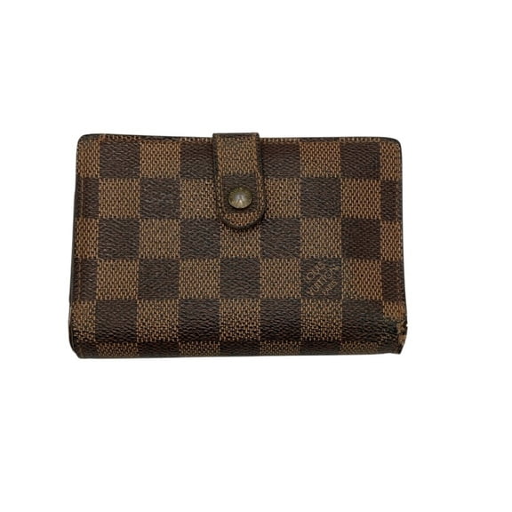 Pre-Owned LOUIS VUITTON Damier Ebene Porte Monnaie Bi-fold Wallet N61664 D4 (Fair)