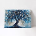 thumbnail image 6 of Aarocafa – 3D Textured Blue Tree Wall Art (Wood Inner Frame) |Modern Relief Canvas Print |Viral Minimalist Home Decor |Blue-Gold Prosperity Accent for Living Room/Bedroom – 20x24in – Inner Frame, 6 of 7