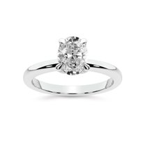 IGI Certified 6 Carat Oval Shape Lab Grown Diamond Engagement Ring | 14K White Gold | Matilda Leaf Petal Solitaire Diamond Ring | FG-VS1-VS2 Quality Friendly Diamonds