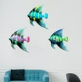 thumbnail image 6 of SDJMa Metal Fish Wall Art Outdoor Decor Hanging Wall Art Decor Fish Wall Hanging Decoration Metal Fish Wall Decor Hanging Glass Garden Decorations for Patio, Deck or Bathroom, 6 of 8