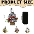 thumbnail image 3 of MOQIN Mini Christmas Tree Tiny Desk Christmas Tree 8 Inch Little Table Top Christmas Tree with Linen Base & Ball Small Desktop Fake Tree for Xmas Indoor Bedroom Tabletop Decorations, 3 of 9