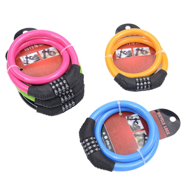HEVIRGO Câble en Acier pour Vélo de Montagne avec Chiffres à Combinaison Codée, Orange