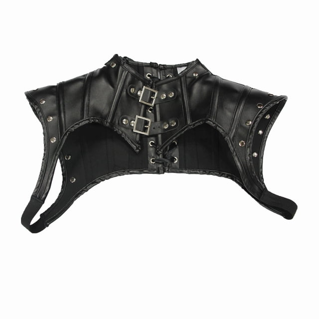 Ropa moldeadora Medieval renacentista Steampunk para mujer, Tops cortos de hombro gótico, accesorios con cordones, remaches de cuero Sexy, Corsés, Top