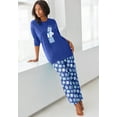 thumbnail image 6 of Dreams & Co. Women's Plus Size Long Sleeve Knit PJ Set, 6 of 6