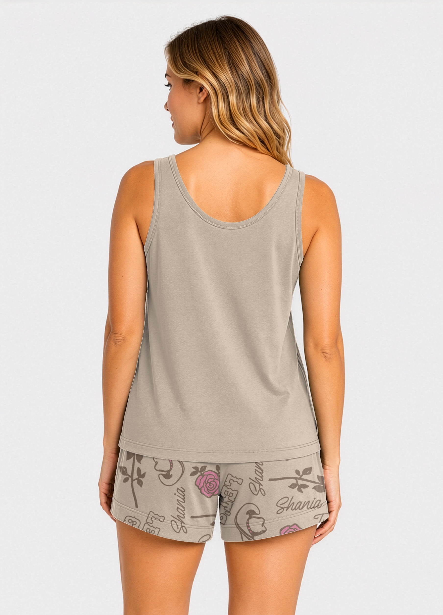 Shania Twain Women's Tank Top and Shorts Pajama Set, 2-Piece, Sizes XS-3XL