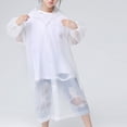 thumbnail image 5 of PAVEOS Kids Raincoat in Clearance Children's Outdoor Travel Fashion Adult Raincoat Thick Transparent Evc Raincoat White-w, 5 of 5