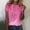 Pink, variant on Women's Fashion Print Casual Point Sleeve Crew Neck T Shirt Top Top Women Loose Short Sleeve Shirts for Women Womens T Shirt Apparel Shirt Long Sleeve Rayon Tops for Women Womens Athletic Tops