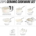 thumbnail image 3 of Gotham Steel 20 Pc Ceramic Pots and Pans Set Non Stick, Kitchen Cookware Sets with Knife Set, Pot and Pan Set, Ceramic Cookware Set, Non Stick Pots and Pan Set, Oven and Dishwasher Safe, 3 of 10