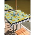 thumbnail image 2 of Square Outdoor Tablecloth with Umbrella Hole Lemons Outside Table Cloth Waterproof Patio Table Cover Summer Botanical Black White Plaid Pastoral Zipper Tablecloths for Picnic Party Camping 54x54 Inch, 2 of 8