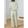thumbnail image 6 of Richie House Women's Solid Comfy Viscose Sleepwear 2P Top with Pants Pajama Set Lounge RHW2909-A-S, 6 of 7