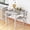 Grey, variant on MIERES 3 Piece Bar Table and Chairs Set, Counter Height Small Dining Table with 2 Bar Stools, Farmhouse Square Kitchen Table with Storage for Bistro, Pub, Small Space