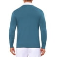 thumbnail image 3 of INSPIRE CHIC Men's Long Sleeve V-Neck Solid Color Knitted Pullover Sweater S Blue, 3 of 5