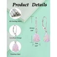 thumbnail image 7 of Vesitim Opal Earrings for Women Sterling Silver Teardrop Solitaire Dangle Drop Earring Birthstone Jewelry Gift Created Pink Opal, 7 of 7