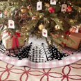 thumbnail image 3 of Christmas Tree Skirt 48 Inch, Pink and White Buffalo Plaid Xmas Tree Skirt, Winter Christmas Tree Mat for Home Party Holiday Indoor Outdoor Decorations, 3 of 6