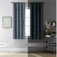 thumbnail image 6 of (2 pack) Mainstays Jacquard Blackout Panel Pair, Set of 2 Curtains, Blue Ogee, 37"W x 63" L, 6 of 9